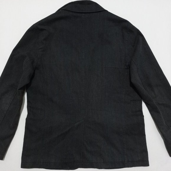 Calvin Klein Jeans Denim Jacket Hooded Button Full Zip Men's Size XL Gray - Picture 8 of 11